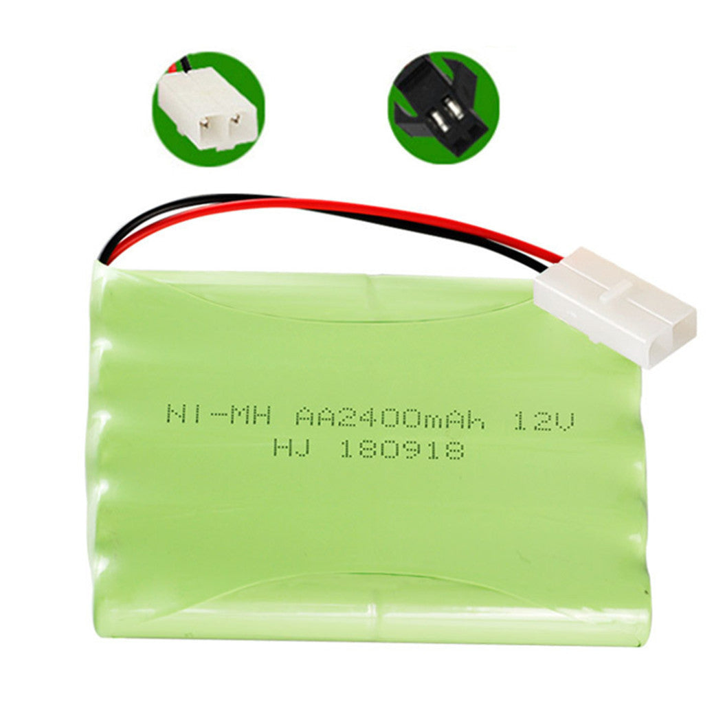 Batería recargable AA NiMH de 12 V y 2400 mAh con conector SM/KET-2P para juguetes RC, coches, tanques, robots, barcos