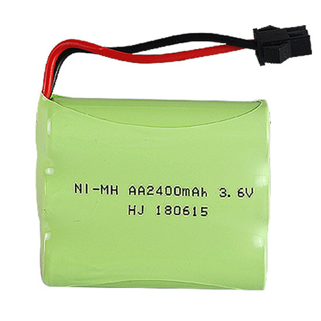 3.6V 2400mAh AA NiMH 충전식 배터리 SM/KET-2P 커넥터 포함 RC 장난감, 자동차, 탱크, 로봇, 보트용