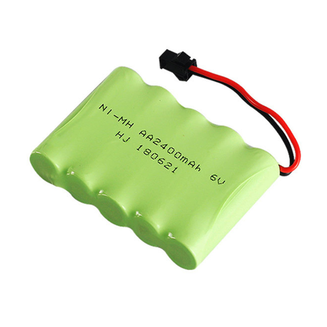 Batería recargable AA NiMH de 6,0 V y 2400 mAh con conector SM/KET-2P para juguetes RC, automóviles, tanques, robots y barcos