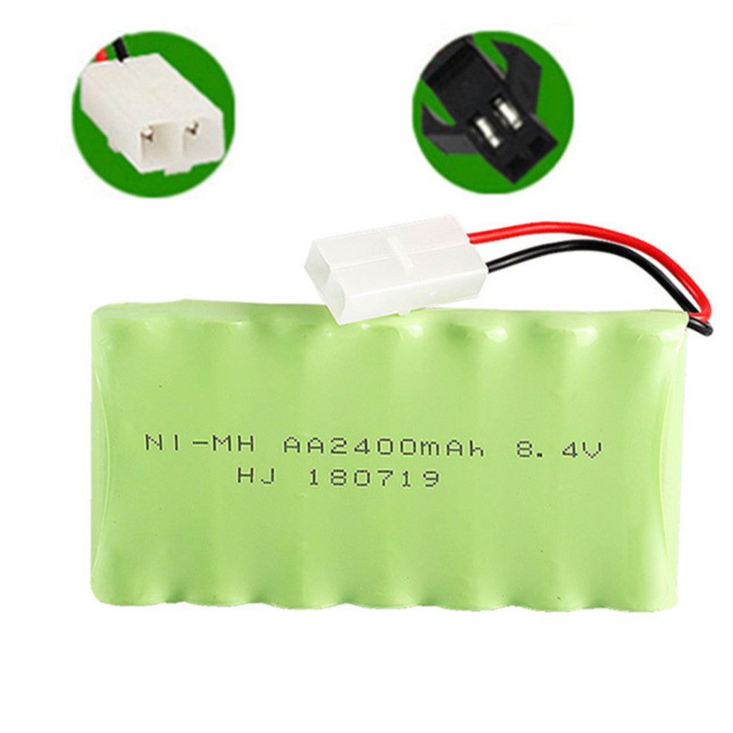 8.4V 2400mAh AA NiMH Oplaadbare Batterij met SM/KET-2P Connector voor RC Speelgoed, Auto's, Tanks, Robots, Boot
