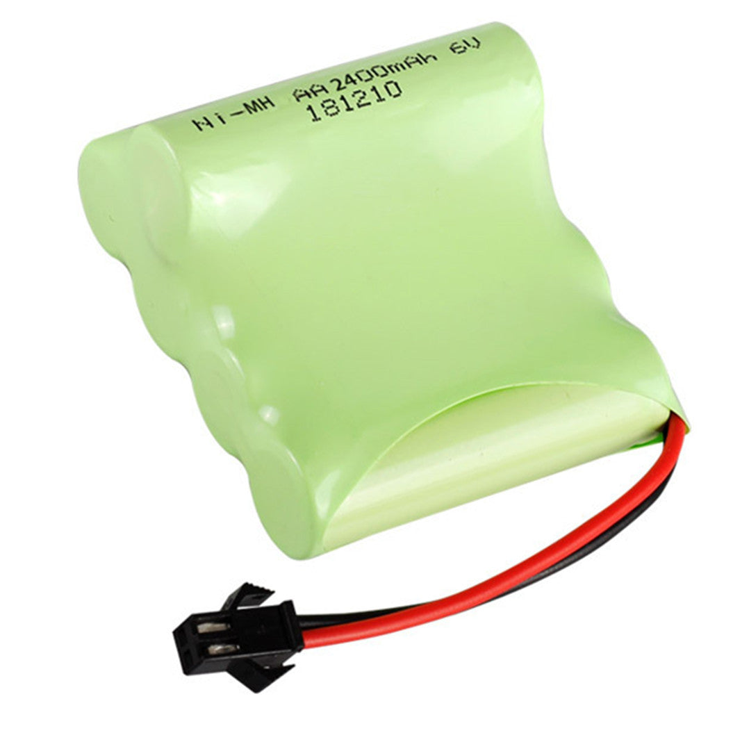 Batterie rechargeable AA NiMH 6,0 V 2400 mAh avec connecteur SM/KET-2P pour jouets Rc, voitures, chars, robots, bateaux