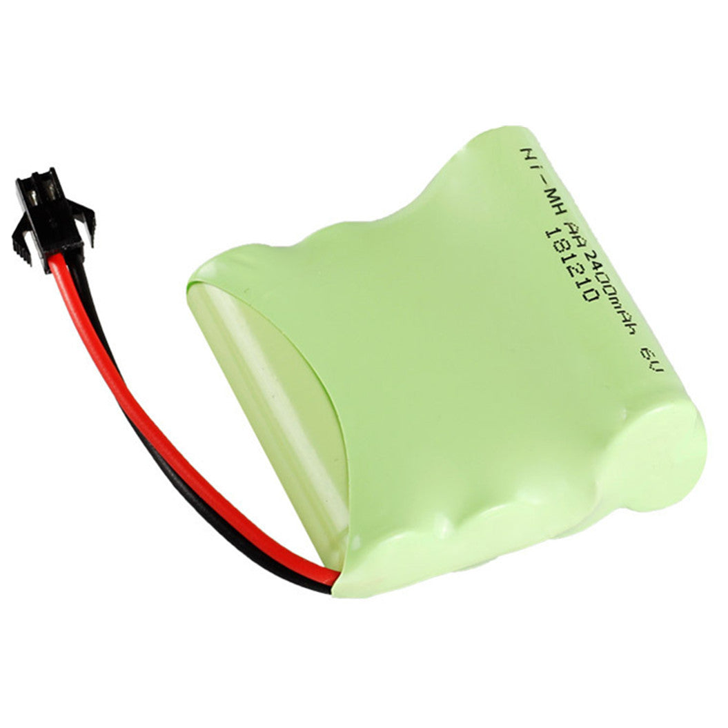 Batterie rechargeable AA NiMH 6,0 V 2400 mAh avec connecteur SM/KET-2P pour jouets Rc, voitures, chars, robots, bateaux