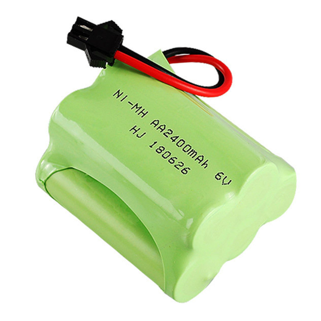 6.0V 2400mAh AA NiMH Oplaadbare Batterij met SM/KET-2P Connector voor RC Speelgoed Auto's, Tanks, Robots, Boten