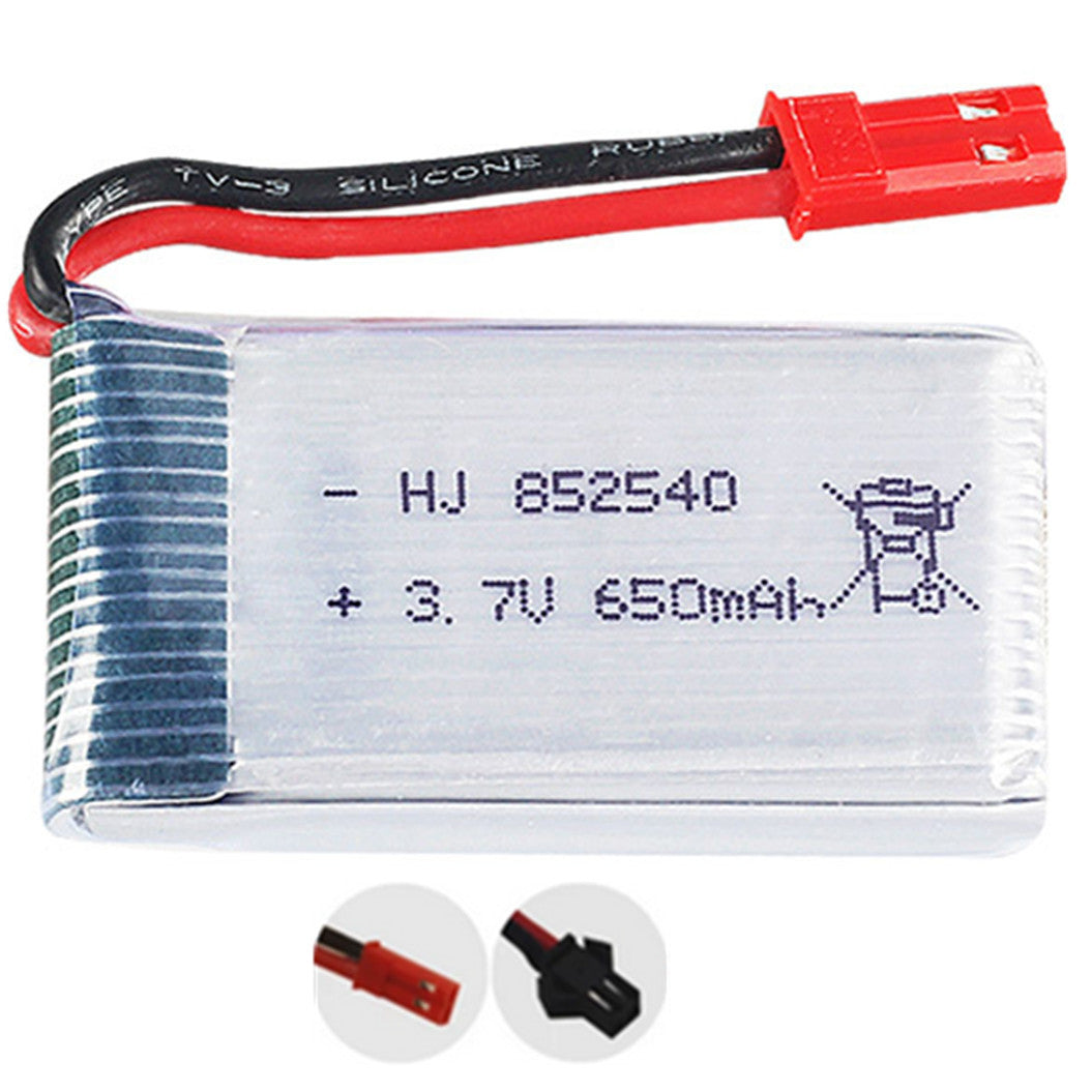 Lot de 2 batteries Lipo 3,7 V 650 mAh 852540 pour voiture RC WLtoys SYMA X5C X5C-1 X5 H5C X5SW