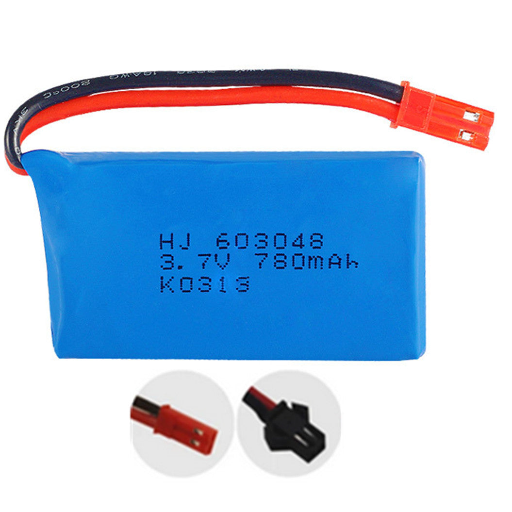 2 pieces 3.7V 780mAh 603048 Lipo Battery For WLtoys V626 X250 Q222 V686G RC car
