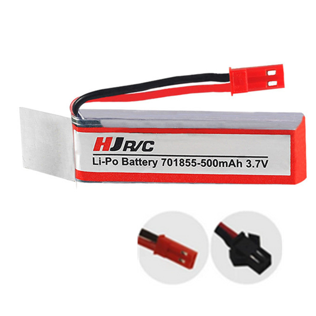 2 stuks 3.7V 500mAh Lithium Batterij voor Modelvliegtuig, Automodel, Schipmodel