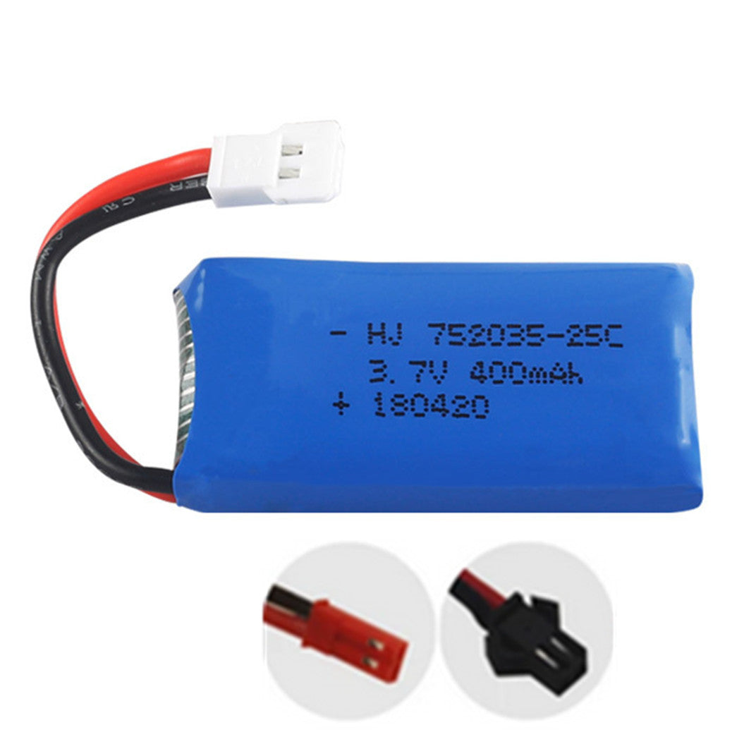 2 pieces 3.7V 400mAh Lipo Battery for Eachine H99W JJRC Hubsan X4 H107 XH Model airplane, car model, ship model