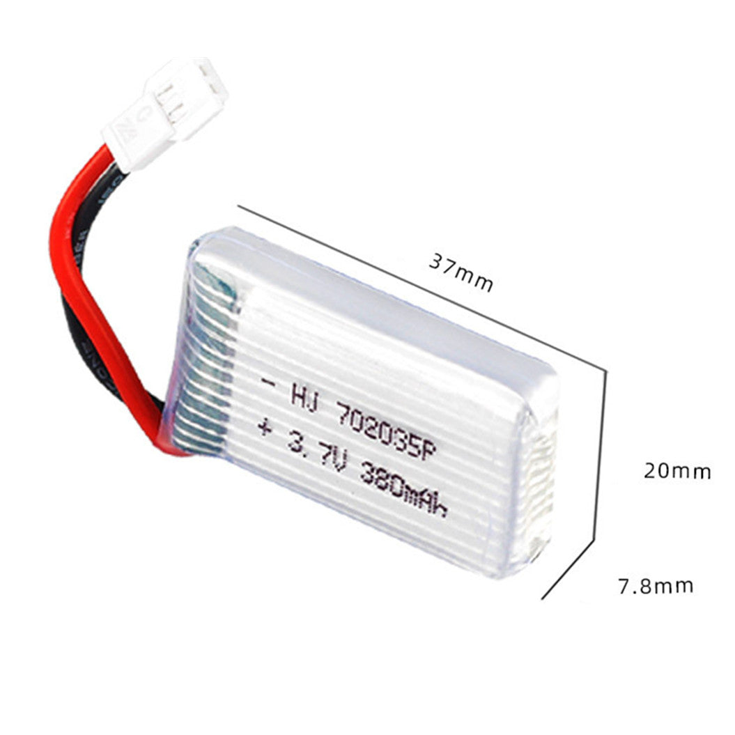 Lot de 3 batteries lithium-polymère 3,7 V 380 mAh 702035 pour drone RC rechargeable SYMA X5A-1 X15