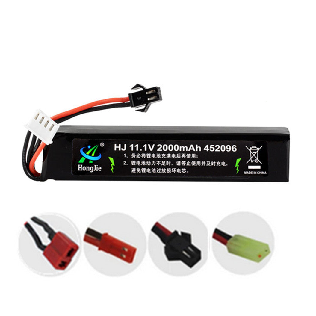 11.1V 2000mAh 452096 Li-Polymeer batterij voor Gel Ball Blaster Toy Jinming Gen8 M4a1 SCAR