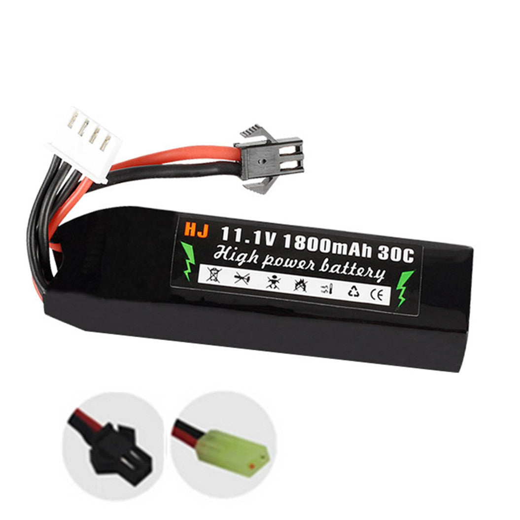 Batterie lithium-polymère 11,1 V 1800 mAh 451865 pour pistolet jouet Gel Ball Blaster Jinming Gen8 M4a1 SCAR