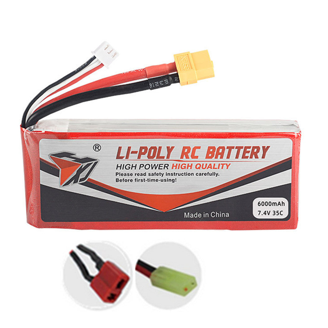 7.4v 6000mAh 1045120 li-polymer battery for RC racing drone, helicopter, car, boat and etc.