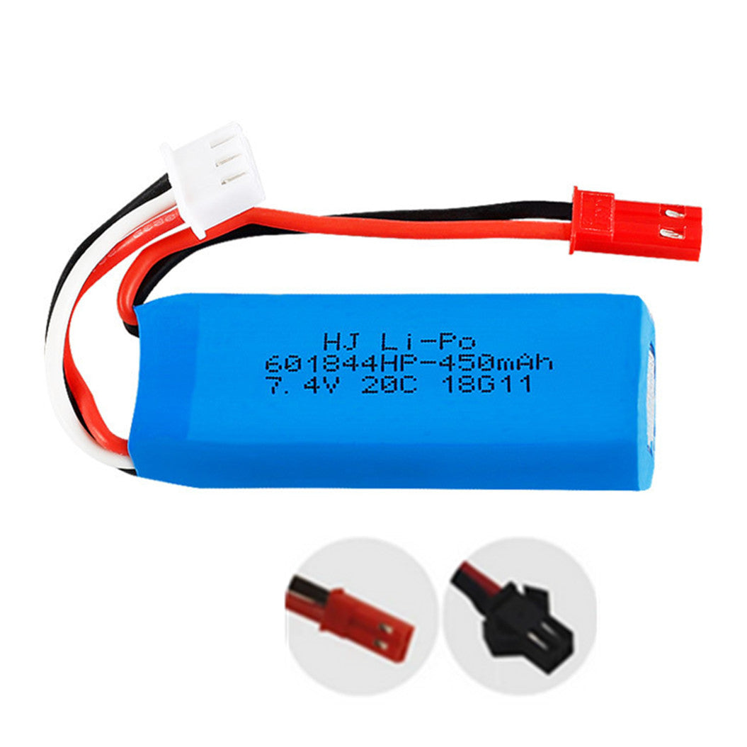 2 pieces 7.4v 600mAh 601844 li-polymer battery for WLtoys K969 K979 K989 K999 RC Car