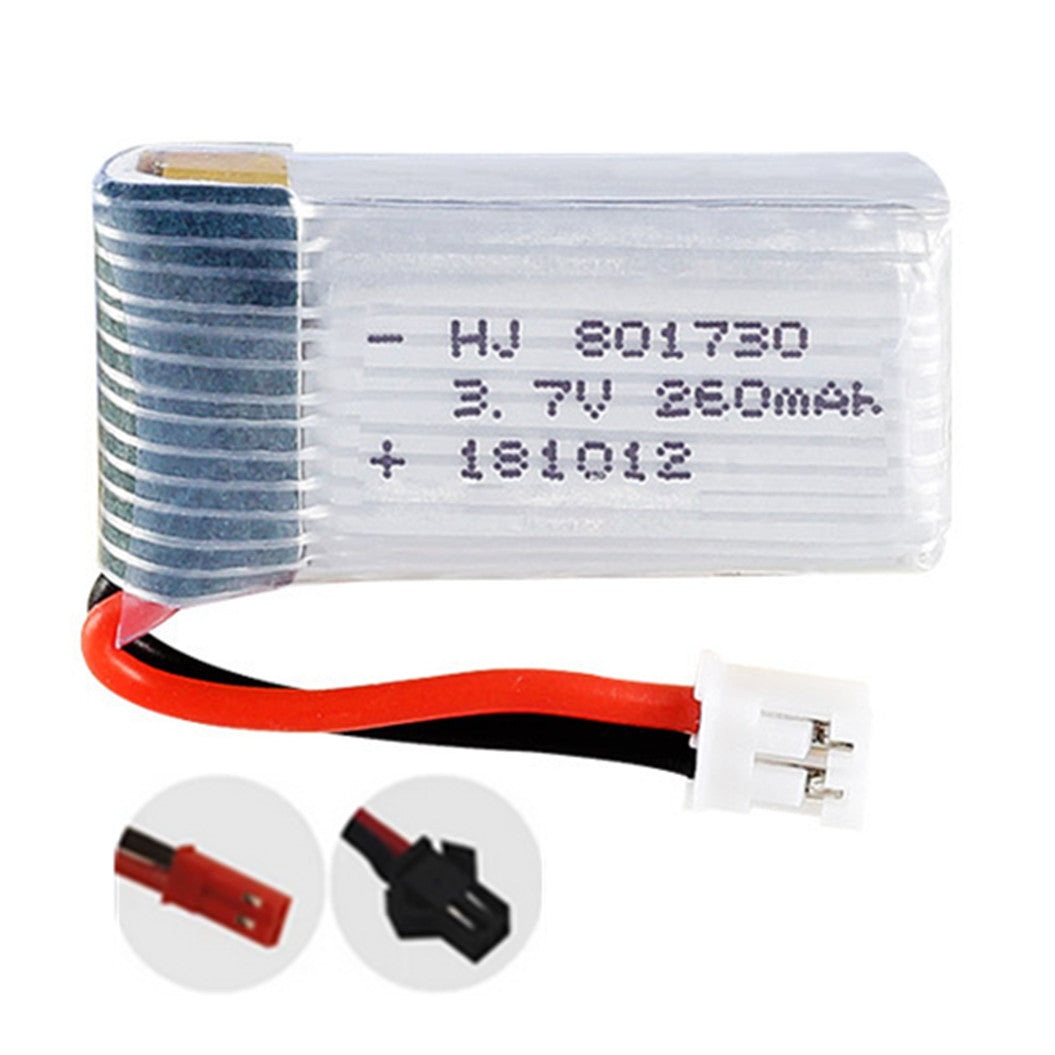 3 pieces 3.7v 260mAh 801730 li-polymer battery for H36 F36 For E010 RC Quadcopter drone