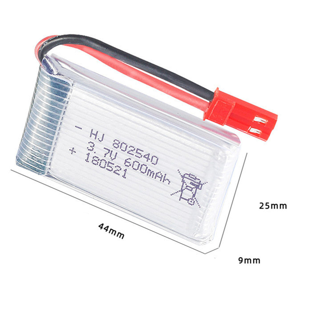 2 pieces 3.7v 600mAh 802540 li-polymer battery for 509 509G 509W 510 FX085C2 aircraft