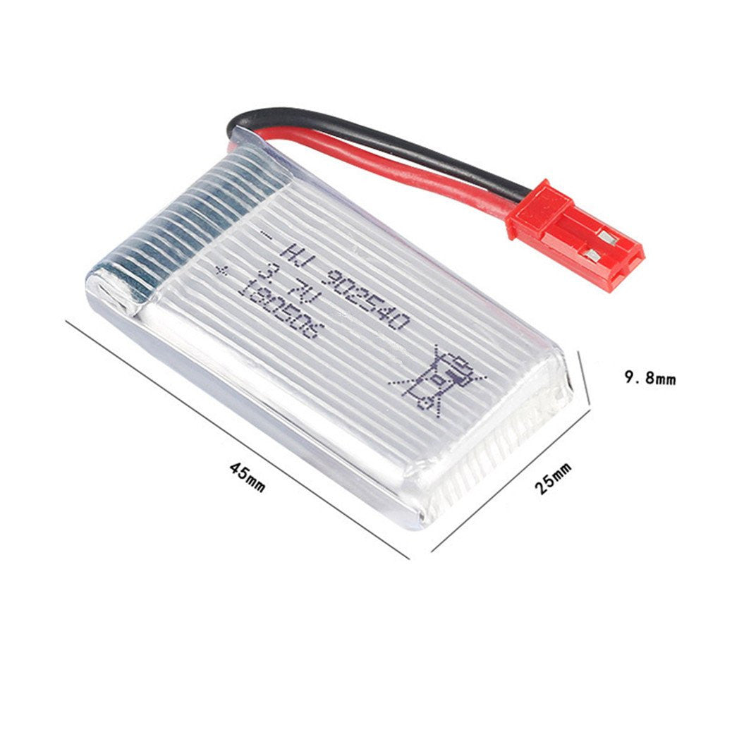Lot de 2 batteries lithium-polymère 3,7 V 750 mAh 902540 pour avion MJX X400 X300C X800 X500