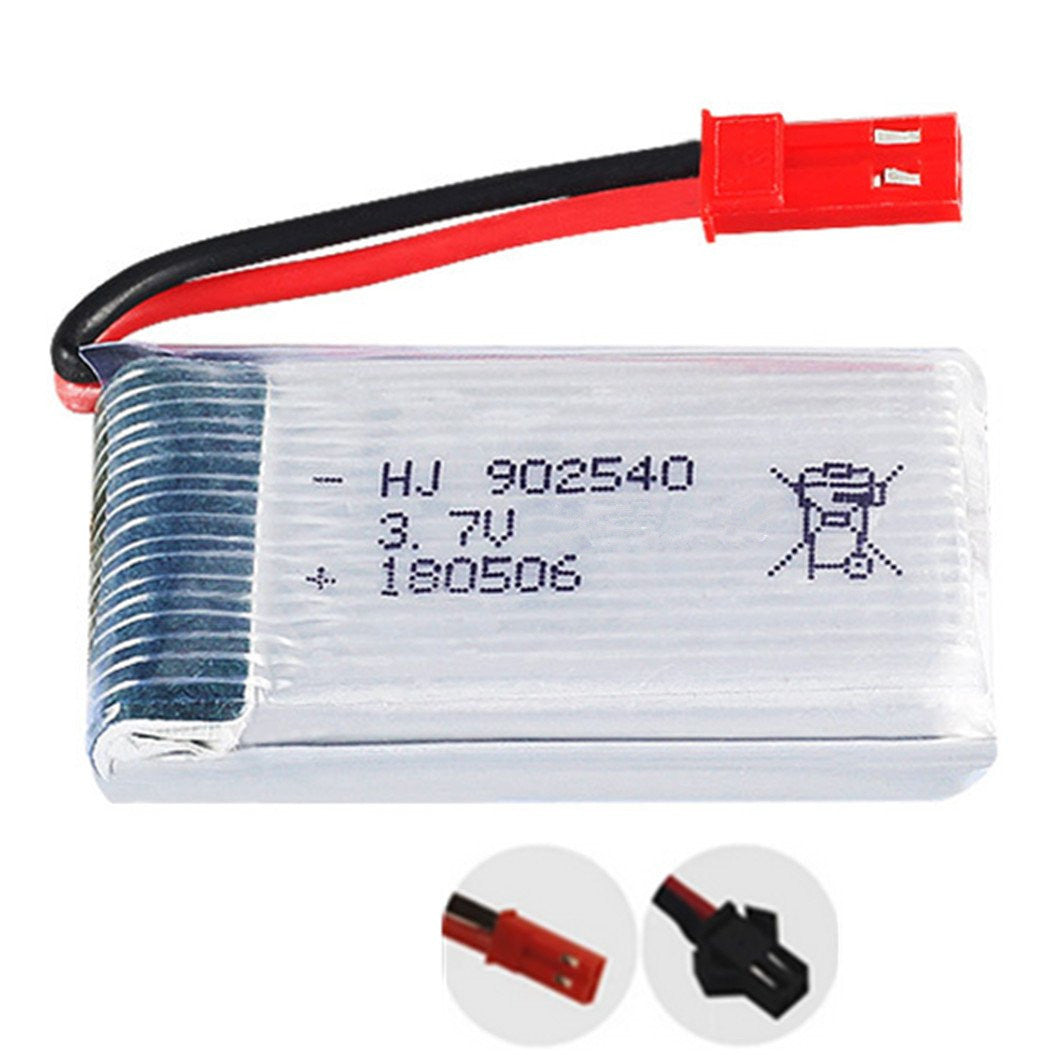 Lot de 2 batteries lithium-polymère 3,7 V 750 mAh 902540 pour avion MJX X400 X300C X800 X500