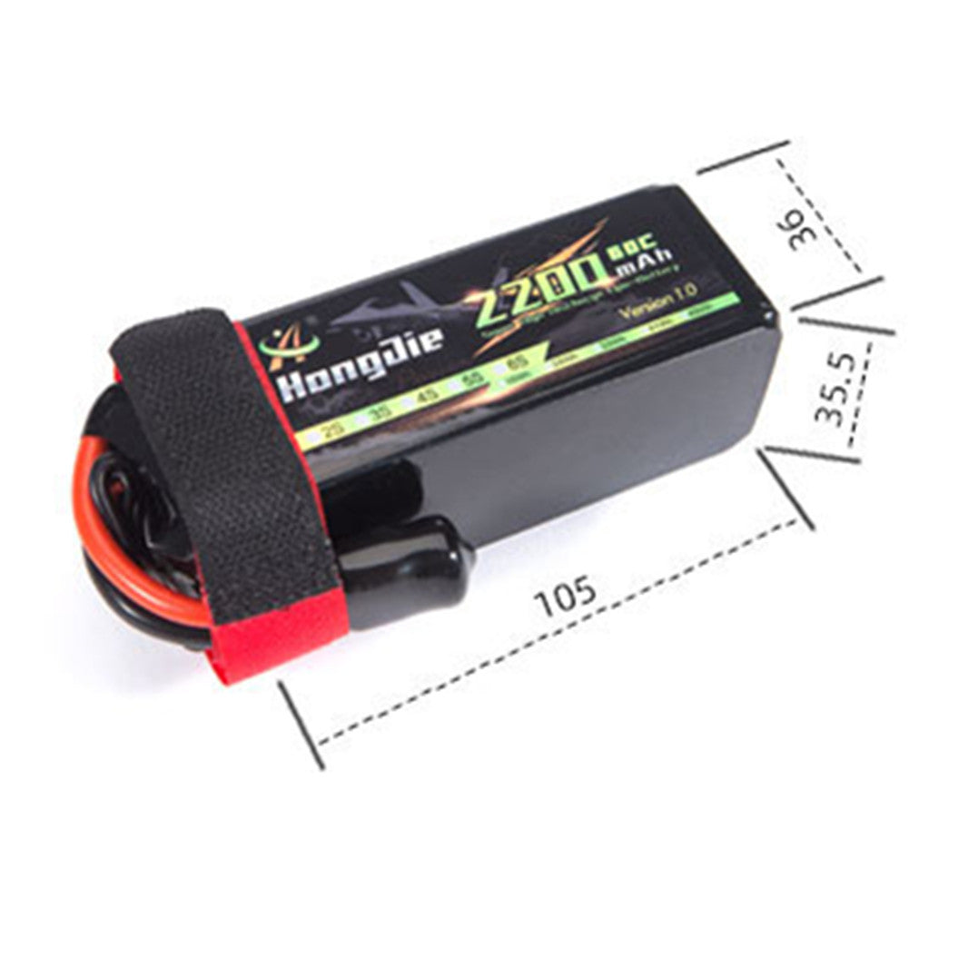 Bateria Li-Polymer 14.8V 2200mAh 4S 853496 para Avião RC, Helicóptero e Quadcopter