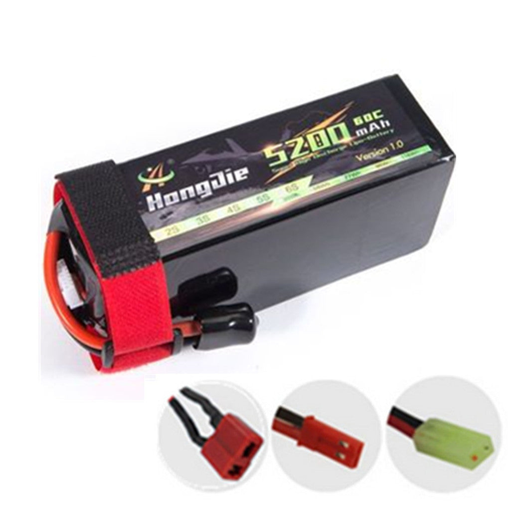 Batería de polímero de litio 7,4 V 5200 mAh 2S 1043125 para helicóptero, cuadricóptero y avión RC