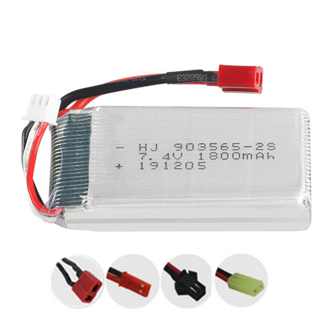 7.4V 1800mAh 903565 Li-Polymer バッテリー RC クアッドコプター ドローン MJX B3