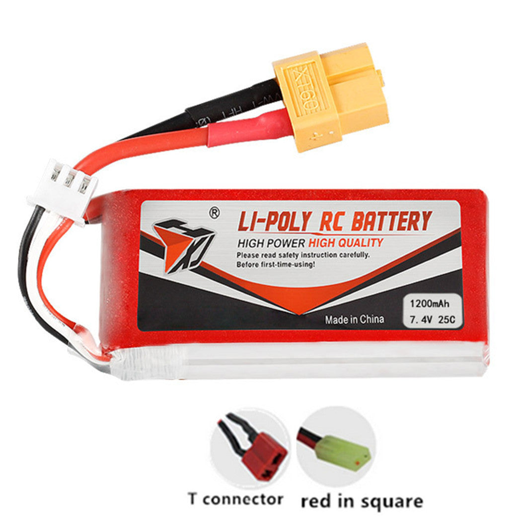 Batería de polímero de litio 903052 de 7,4 V y 1200 mAh para dron cuadricóptero RC E520, E520S, JD-22S