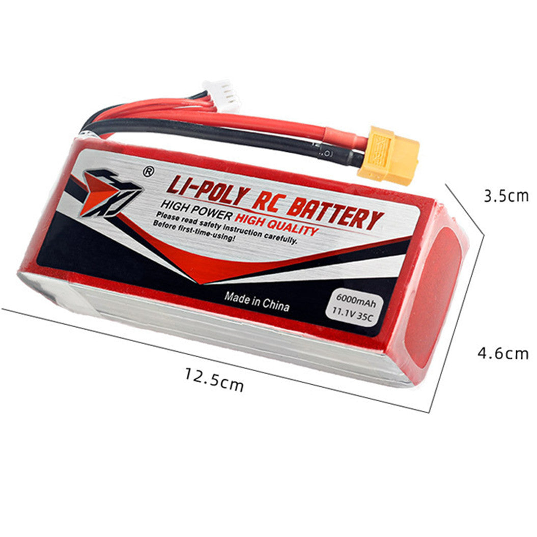 11.1V 6000mAh 1045120 Li-Polymer Battery for RC Airplane, Drone, Boat