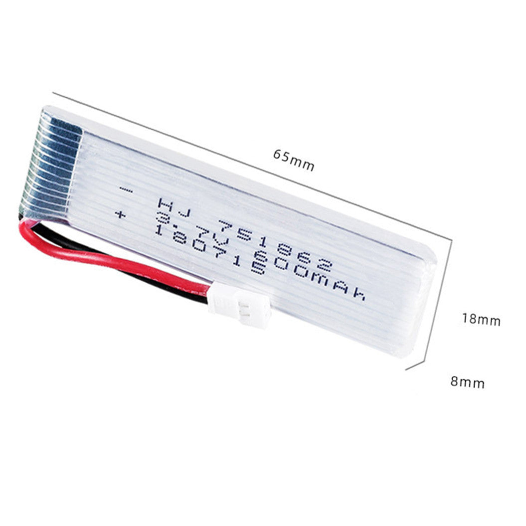 Lot de 2 batteries lithium-polymère 3,7 V 600 mAh 751862 pour avion RC Wltoy V930 V999 V977 V966