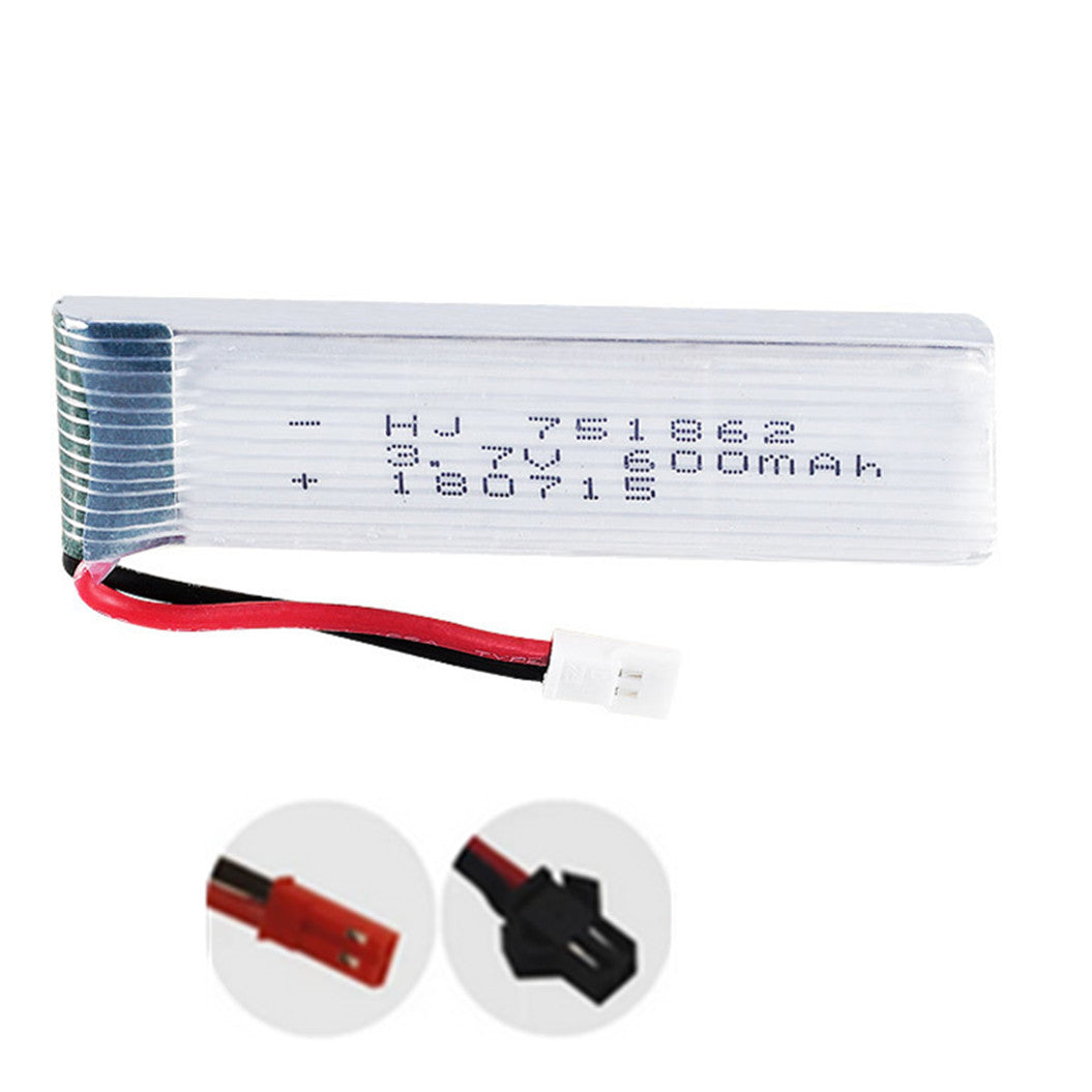 Lot de 2 batteries lithium-polymère 3,7 V 600 mAh 751862 pour avion RC Wltoy V930 V999 V977 V966