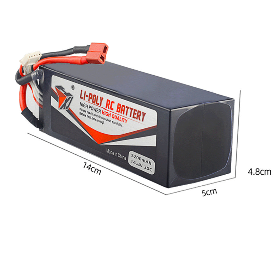 Batería de polímero de litio 9050125 de 14,8 V y 5200 mAh para avión, barco, coche, cuadricóptero, helicóptero RC