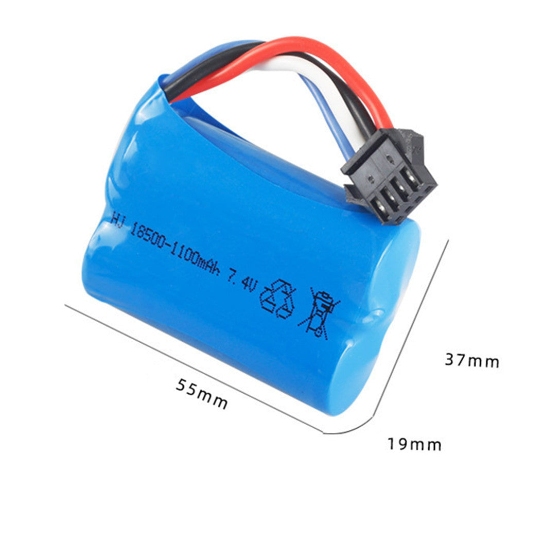 7.4V 1100mAh 18500 Li-Polymeer Batterij voor UDI 001 UDI001 HQ HuanQi 960 RC Speedboot