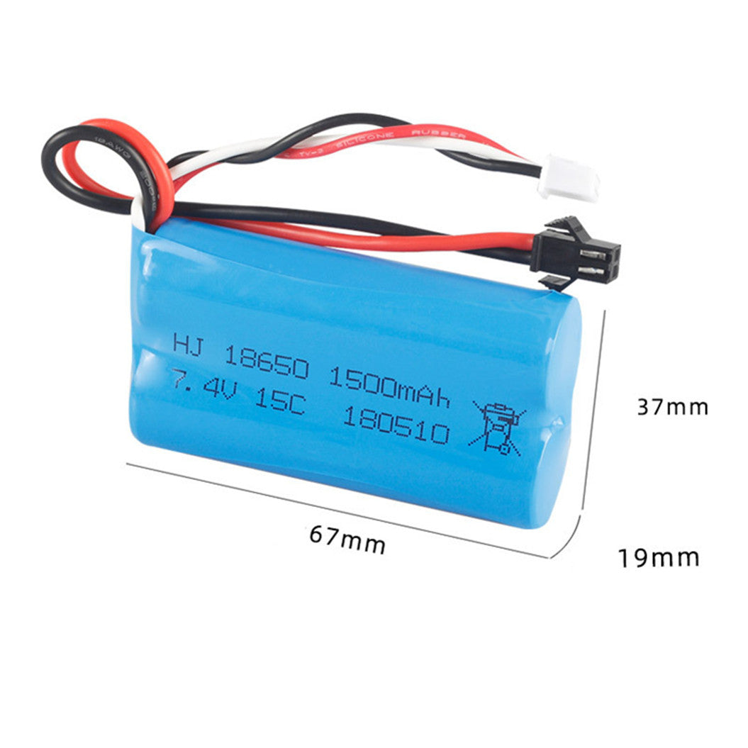 7.4V 1500mAh 18650 리튬 폴리머 배터리 U12A Syma S033G S33 RC 헬리콥터용