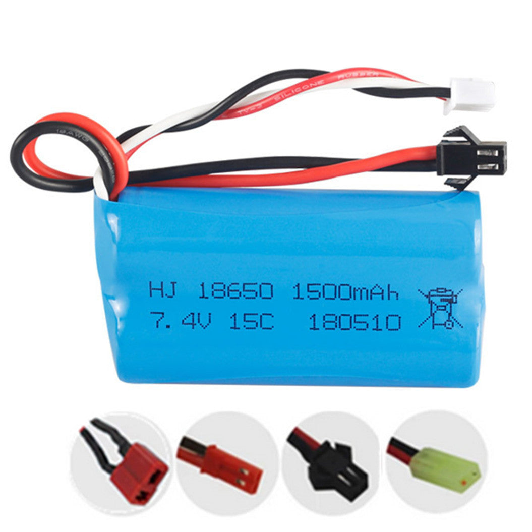 7.4V 1500mAh 18650 리튬 폴리머 배터리 U12A Syma S033G S33 RC 헬리콥터용