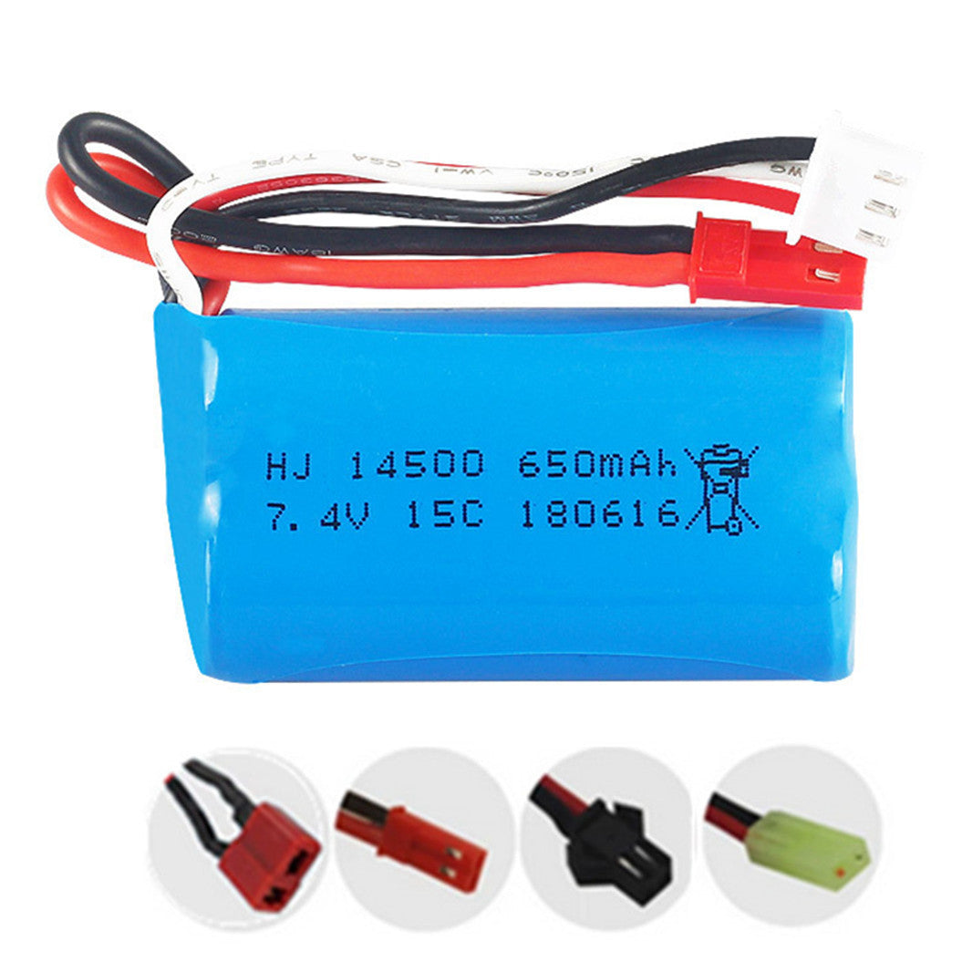 7.4V 650mAh 14500 Li-Polymeer batterij voor U12A Syma 2310 Syma F1 Huajun YD712 YD921
