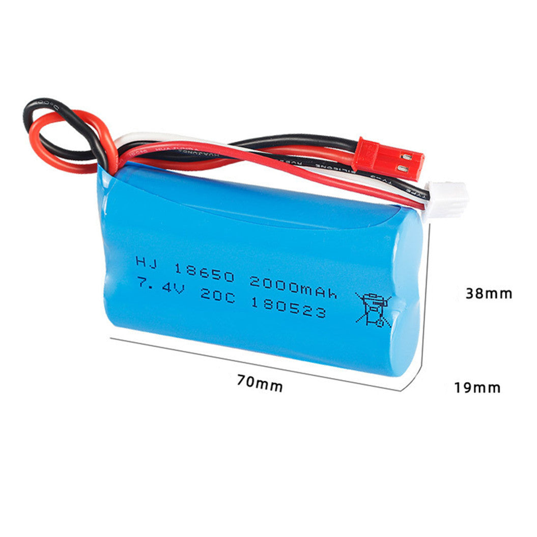 7.4V 2000mAh 18650 리튬 폴리머 배터리 - WLtoys A957, 848B, MJX F45, T55 RC 쿼드콥터용