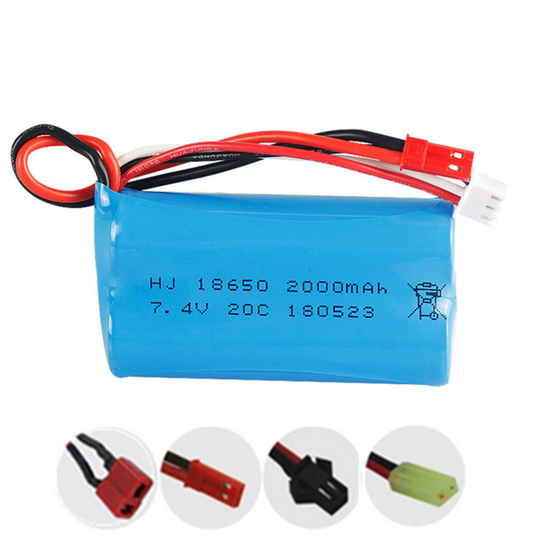 7.4V 2000mAh 18650 리튬 폴리머 배터리 - WLtoys A957, 848B, MJX F45, T55 RC 쿼드콥터용