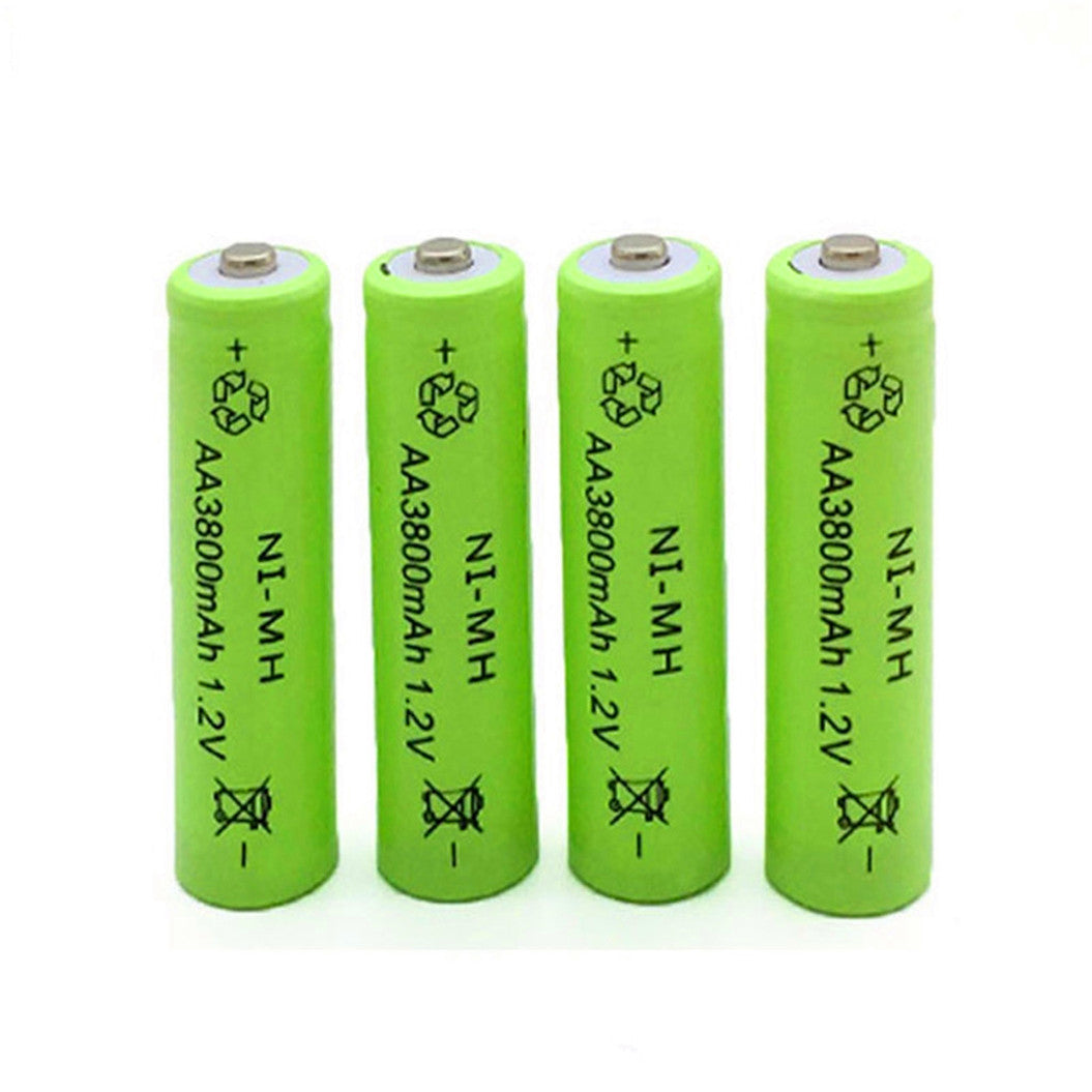 2 Peças de Bateria AA 1.2V 3800mAh Ni-MH Recarregável para Câmera, Controle Remoto, Brinquedo e Lanterna