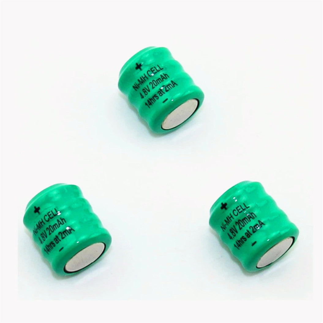 Lot de 3 piles bouton Ni-Mh 4,8 V 20 MAH pour lampe de poche LED de voiture 7575