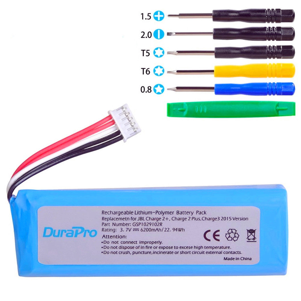 2本セット DuraPro 6200mAh バッテリー Charge 2+ / Charge 2 Plus / Charge 3 (2015年版) スピーカー GSP1029102R用