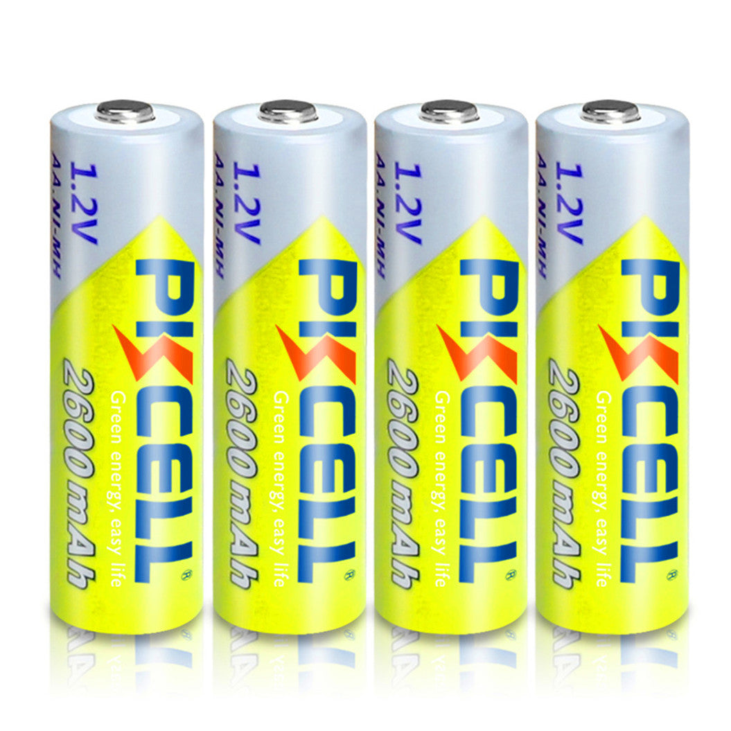 8PCS PKCELL NIMH AA 2600mAh 1.2V 2A Bateria Ni-Mh + 2 Caixas