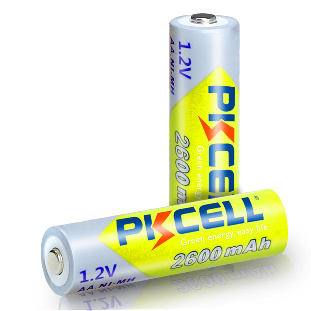 8PCS PKCELL NIMH AA 2600mAh 1.2V 2A Bateria Ni-Mh + 2 Caixas