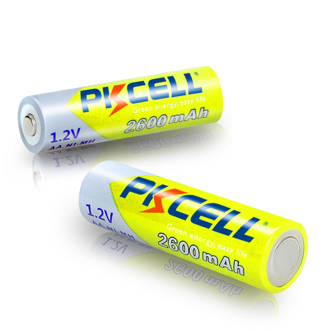 8PCS PKCELL NIMH AA 2600mAh 1.2V 2A Bateria Ni-Mh + 2 Caixas