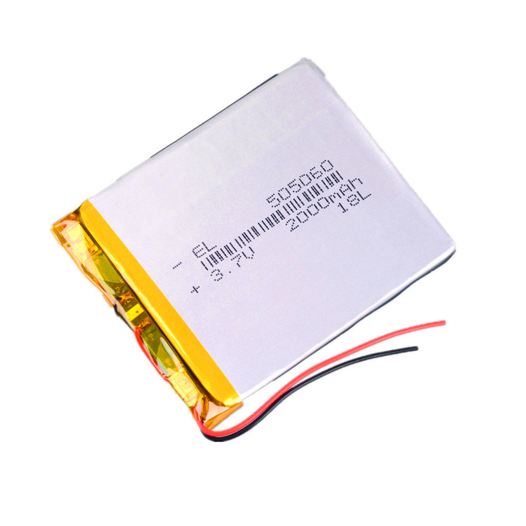 Batería de litio 505060 de 3,7 V y 2000 mAh para intercomunicador, altavoz Bluetooth, PDA, POS, GPSPOS