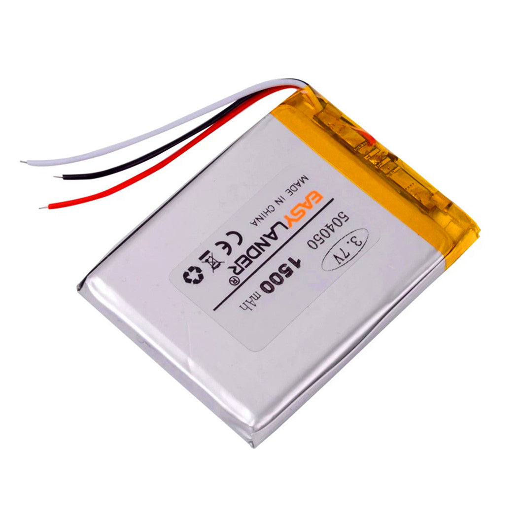504050 Batería de polímero de litio de 3,7 V, 3 cables, 1500 MAH para GPS, MP3, MP4, teléfono móvil, navegador DVR
