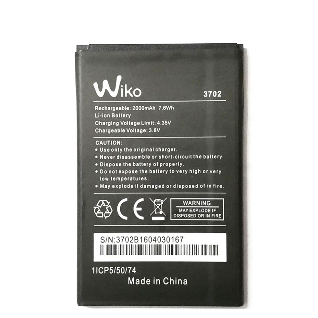 2000mAh 3702 Replacement Battery For Wiko Lenny 3 / Wiko Jerry 3702 Cell Mobile Phone