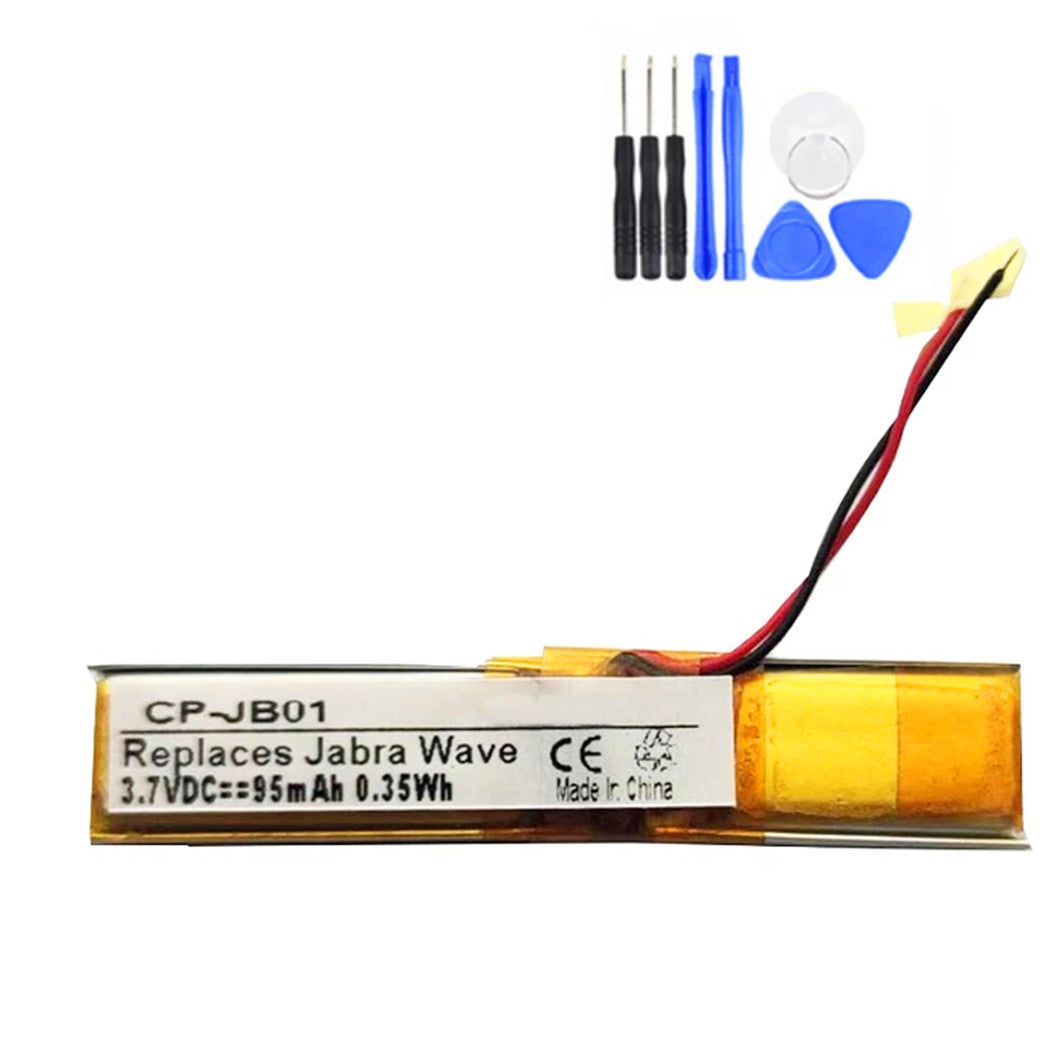 Batería AHB360819(29)-2P 3,7 V 95 mAh para auriculares Bluetooth Jabra Wave Acumulador de 2 cables + herramientas