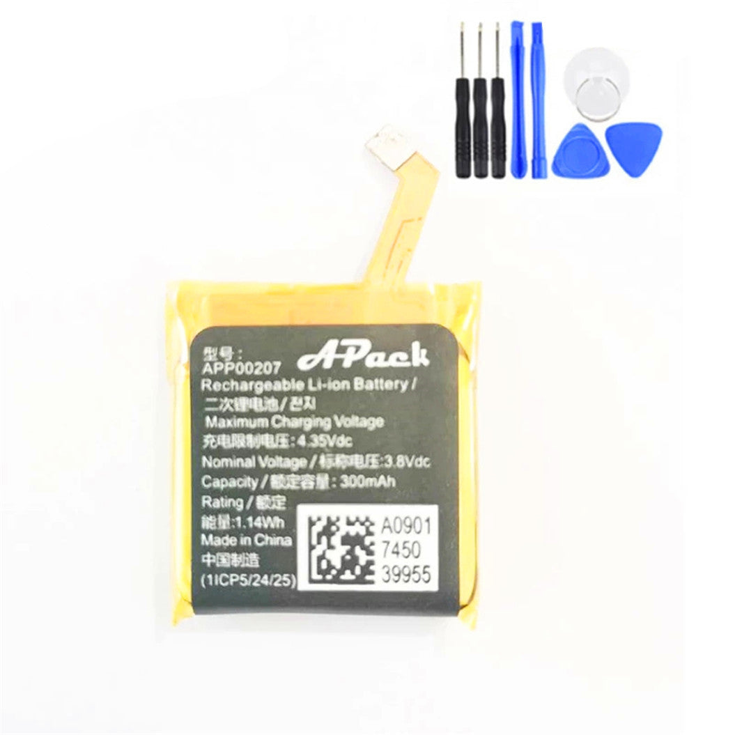 Bateria de Substituição 3.8V 300mAh para LV Apack APP00207 Tambour Horizon Smart Watch