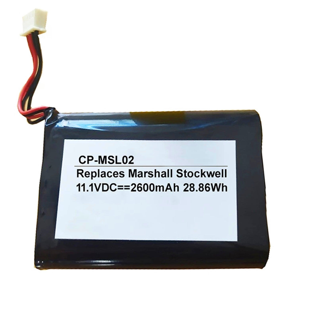 Batería de repuesto de acumulador de polímero de litio de 11,1 V y 2600 mAh para Marshall Stockwell TF18650-2200-1S3PA con enchufe de 4 cables