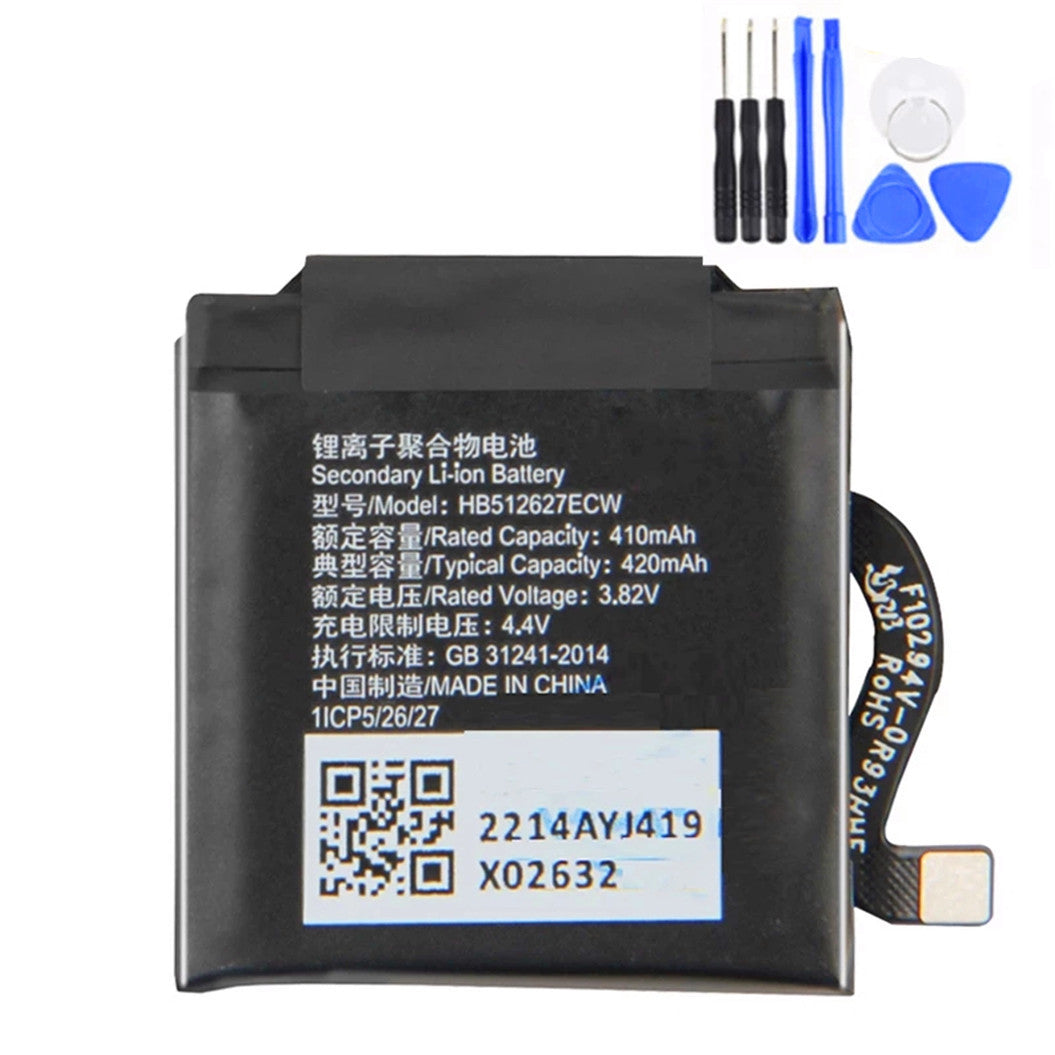 Batería HB512627ECW de 3,82 V y 410 mAh para Huawei Watch2 Pro 2Pro4G EO-DLXXU Porsche Design + herramientas