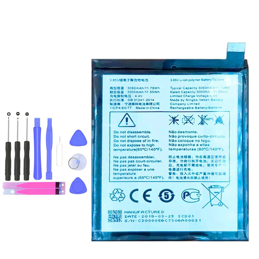 Batterie de téléphone portable 3060mAH TLp030K7 pour Alcatel 1S 2019 OT-5024 5024D 5024J 5024I 5024F + outils