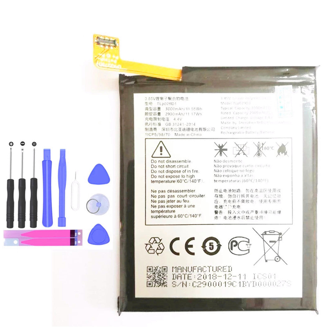 Batería de teléfono móvil TLp029D1 TLp029D7 de 3000 mAh para Alcatel 3 3X 5 TCL V760 Y660 OT-5052D + herramientas