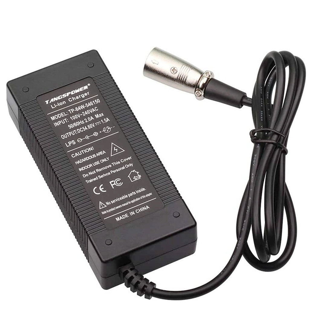 54.6 V Adapter Battery Charger 13S 48 V DC XLR Cinch Connection Socket for 48V 10Ah 12Ah 15Ah 20Ah